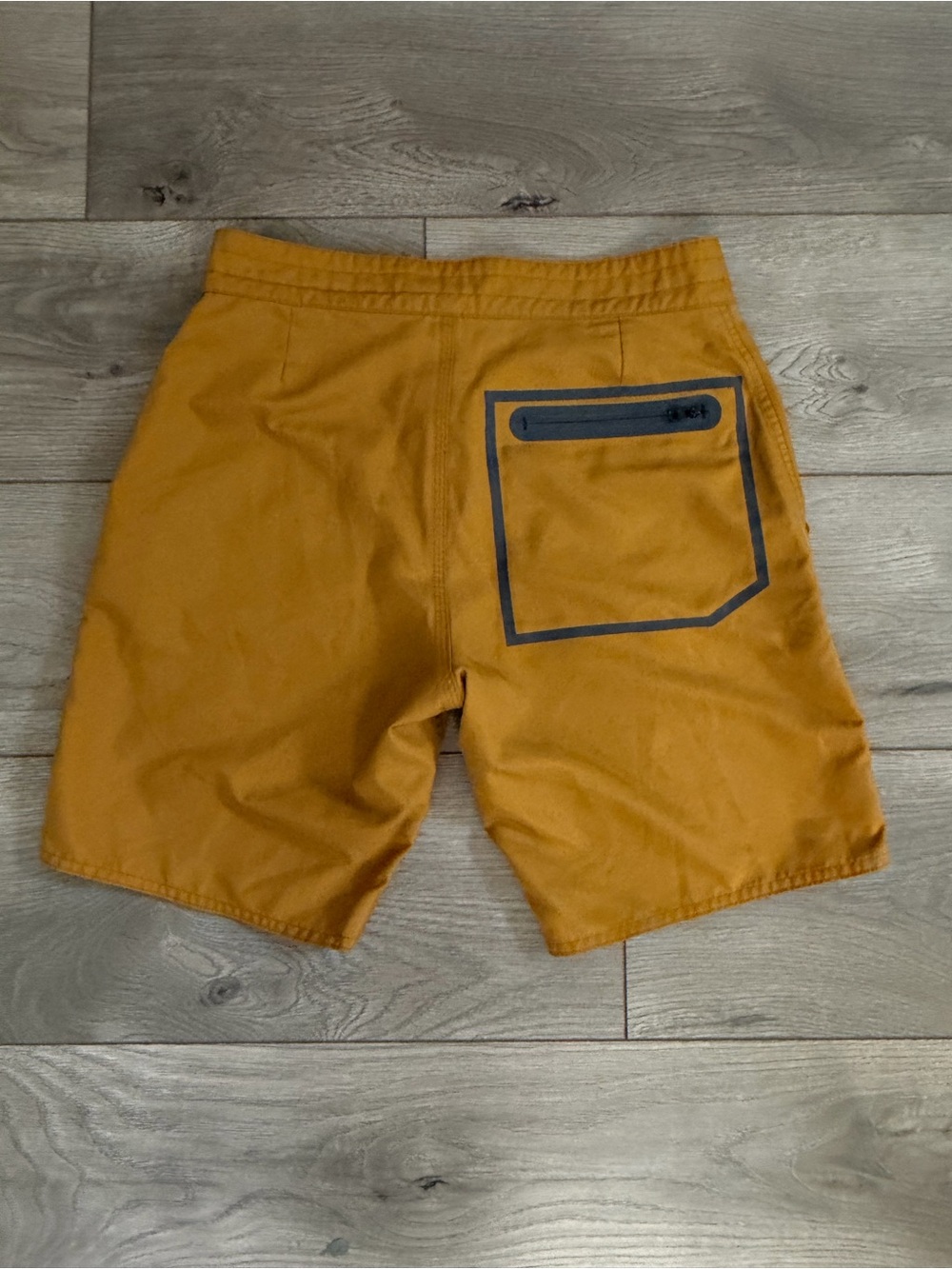 OUTER KNOWN Men's Mustard Yellow Swim Trunks with Drawstring Size 28 - Picture 2 of 7